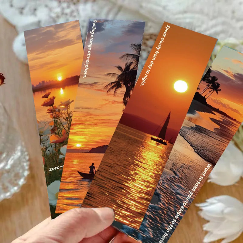 30pcs Comic Style Bookmark Reading Book Mark Figure and Vintage Scenery Book Page Marker Stationery Supplies Children Gift