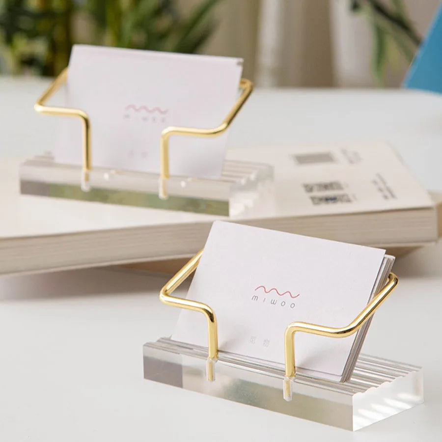 New Business Card Holder Acrylic Creative Card Holder Stand Organizer Desktop Business Card Display Office